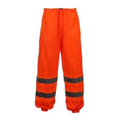 China Unisex Design-Fit Fluorescent Orange Safety Pants With Reflective Reflector Mens Works Bib Pants Safety for sale