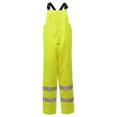 China Overall Safety Standard Overall Safety Water Proof Class E Bib Reflective Workwear Pants With Reflective Strips for sale