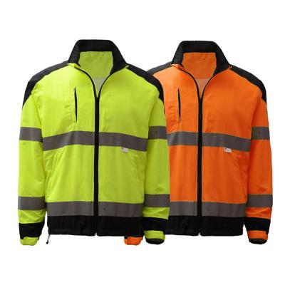 China Reflective Jackets Hi Vis Work Jacket High Visibility Winter Wind Queer Winter Clothing Safety Reinforced Tear Stop for sale