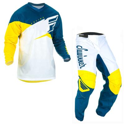 China Motocross Breathable Custom Sublimation White MX Pants And Tank Top Blank Sets for sale