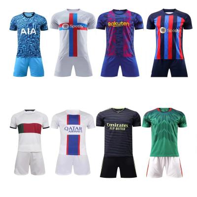 China Shirts & Tops Soccer Jerseys 2023 2024 New Season Soccer Jerseys Black And Red Quality Mens Thailand Stripes Soccer Jerseys for sale