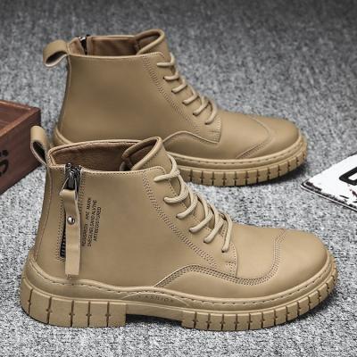 China Marten Boots Men Boots Anti-slippery Custom Ankle Boots Lace Up Men Leather Casual Men Boots for sale