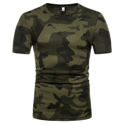 China Anti-pilling New Mens 100% Cotton Camouflage Woodland Camouflage T-Shirt for sale