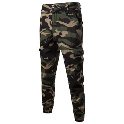 China Anti-Wrinkle Cargo Trotter Pants Streetwear Bottoms In Army Green Mens Fashion Street Camouflage Coveralls OEM Multi-pocket for sale