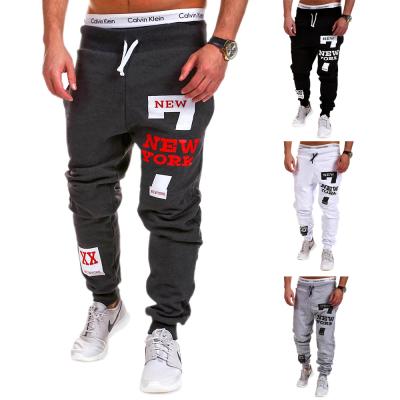 China Anti Wrinkle Men's Joggers Sweatpants Letter Print Pants Casual Trousers Homme Sweetpant Track Male Hip Pop Pants for sale