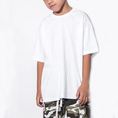 China Custom Boys High Quality Print QUICK DRY Dropped Shoulders Cotton Oversized T-Shirt for sale