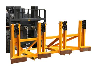 China DG2000C Forklift Mounted Drum Grabber Double Eagle-Grip 4 Drums Load Capacity 500kgX4 for sale