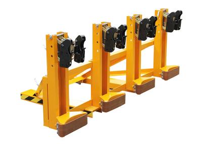 China DG2000D Double Black Eagle Grip Forklift Mounted Rubber-belt 4 Drum Grabber Load Capacity 500kgX4 for sale