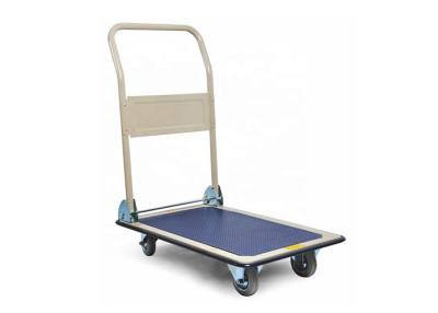 China Heavy Duty 4 Wheels Platform Hand Trolley Loading Capacity 300Kg for sale