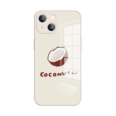 China Summer Shockproof Small Cool Coconut Suitable For Apple 12 Summer Simple iPhone 13promax xsm Liquid Glass Phone Case x New for sale