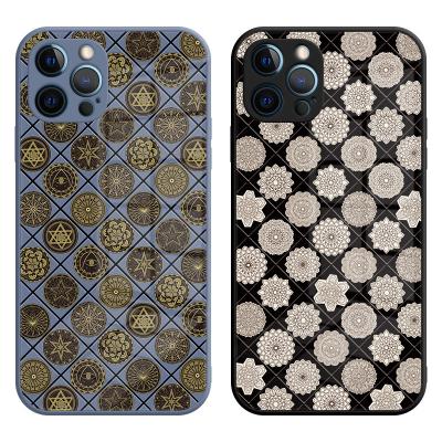 China Shockproof Vintage Phone Case 14 Trendy Totem 13 Pairs iphone12 Promax Phone Cases Glass Wholesale for sale