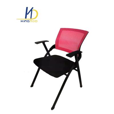 China 2022 New Colorful Convertible Folding Mesh Conference Training Chair With Notebook for sale