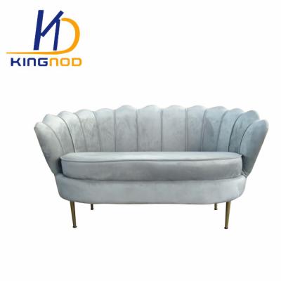 China Durable Luxury Velvet Fabric Upholstered Reclining Two Seat Lounge Sofa Chair for sale