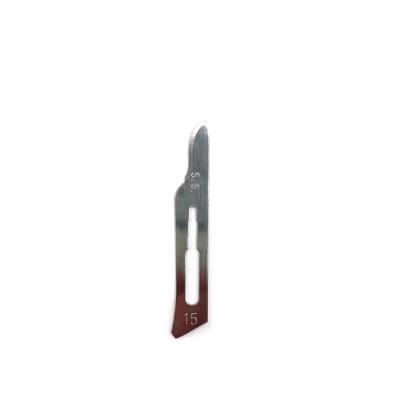 China Conventional Disposable Sterilized Carbon Steel #15 Stainless Steel Surgical Blade for sale