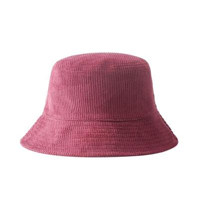 China Fashion Unisex Corduroy Bucket Hat Lightweight Packable Winter Sun Hat For Beach And Travel for sale