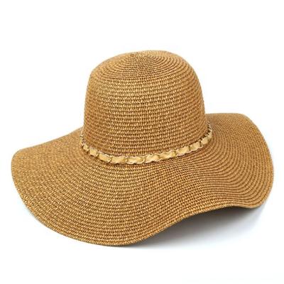 China China Straw Hat Paper Lady Summer Adjustable Folding Straw Hat Paper Lady Summer Beach Sun Hat Adjustable Women's Manufacturers and Suppliers for sale