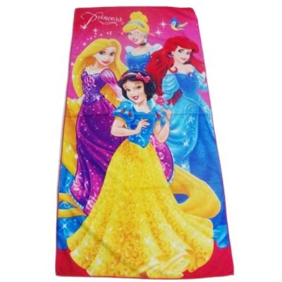 China Wholesale Cheap QUICK DRY Cotton Beach Towel Printed USA Cartoon Character Princess Beach Towel for sale