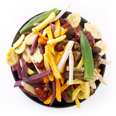 China Hot Sale F-16 Low Fat Unfried Mixed Vegetable Chips Baked Crispy Vegetables Dried Chips Snack for sale