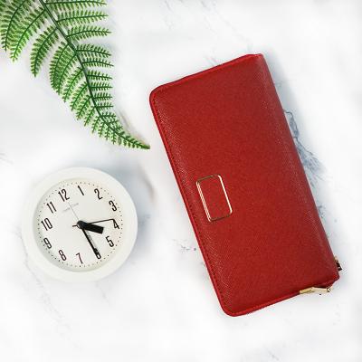 China With OEM Portable USB Narrow Zipper Wallet With Wireless Power Bank Charging PU Leather Long POWERBANK WALLET Men for sale