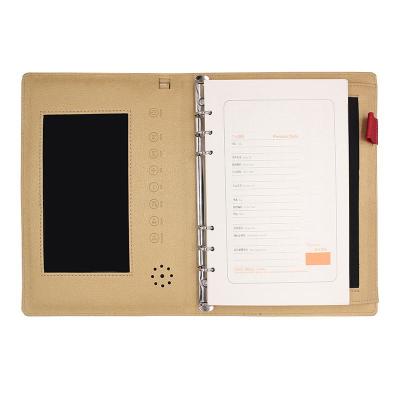 China Multifunctional Hardcover Book Notebook With Power Bank LCD Video 8000mah Powerbank Voice Recorder Diary for sale