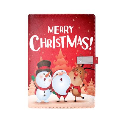 China Hot POWER BANK 8000mAh Diary Notebook Gift Christmas Festival Custom Printing Transfer Logo and USB Flash Drive Notebook for Business Office for sale