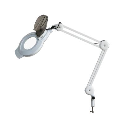 China DTY Beauty Salon Equipment Desk Table Magnifier Desk Lamp Led 3x For Nail Art for sale