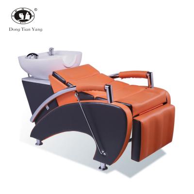 China Traditional DTY Hair Beauty Salon Furniture Cheap Used Shampoo Chair And Bowl for sale