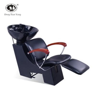 China DTY Traditional Hair Washing Massage Shampoo Chair Bowl And Basin Salon Furniture for sale