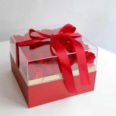 China Popular Hot Selling Recycled Cube Sugar Square Box Flower Wrapping Paper Box In Materials Modern Design for sale