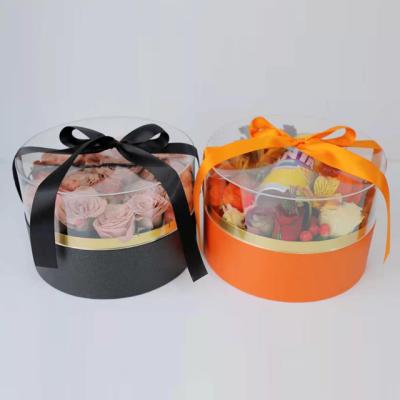 China Popular Hot Selling Recycled Cube Sugar Round Box Flower Wrapping Paper Box In Materials Modern Design for sale