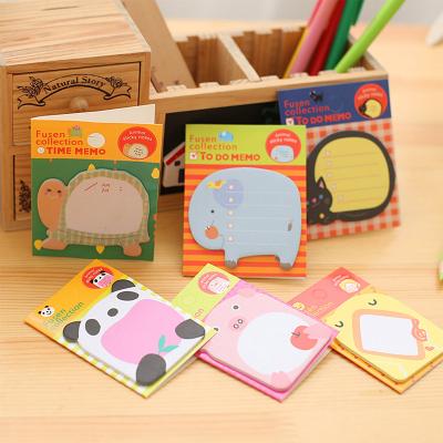 China Self-adhesive creative stationery cartoon ZOO cute animal park can tear sticky note for sale