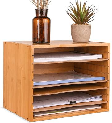 China A4 Bamboo Adjustable Desktop Paper Folder Folder Organizer Africa Office Stationary Office Desk for sale