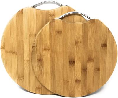 China Europe Chopper Round 2 Piece Wooden Natural Bamboo Set for sale