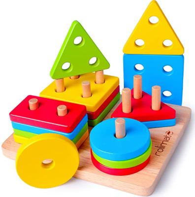 China Europe Educational Toddler Girl Preschool Learning Toy Wooden Puzzle Shape Sorter Sensory Toy for sale