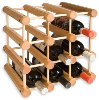 China Wooden Wine Rack Stackable Natural Pine Wine Rack Viable Storage for sale