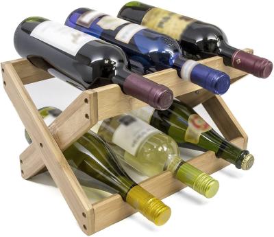 China Sustainable Folding Tabletop Wine Rack for sale