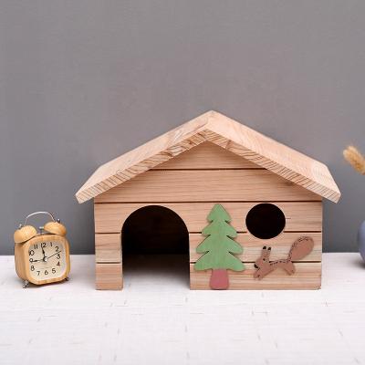 China India the bark wooden house is a small hedgehog hamster, a small rabbit burrow, and it is a small house pine wood nest for sale