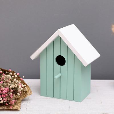 China Europe Bird House With Painting Modern Wooden Bird House for sale