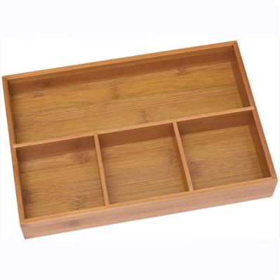 China Lipper Sustainable International Bamboo Wooden 824 4-Compartment Tray Organizer for sale