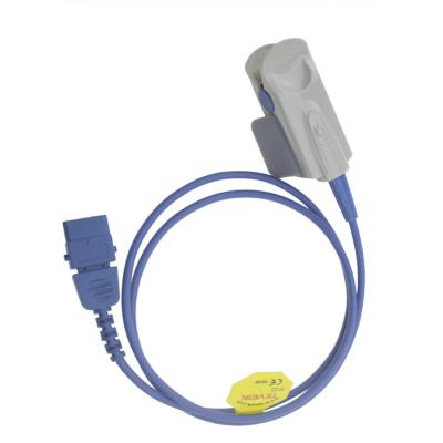 China Free Sample Medical Grade TPU Adult Or Pediatric Finger Clip 10Ft Monitor Sp02 Sensor Wire DB 9 Pin For BCI for sale