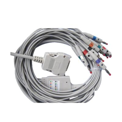 China PVC Mortara 10 leads ecg/ekg cable, banana plug for ELI 250 ecg cable for sale