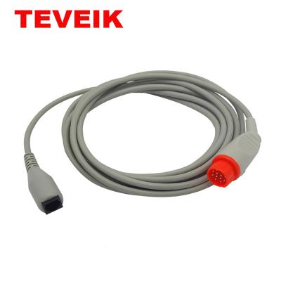 China Medical Care 12 Pin Invasive Blood Pressure Cable IBP Transducer Adapter Cable M1634A to Utah for 12 PIN to UTAH IBP Cable Abbott Adapter for sale