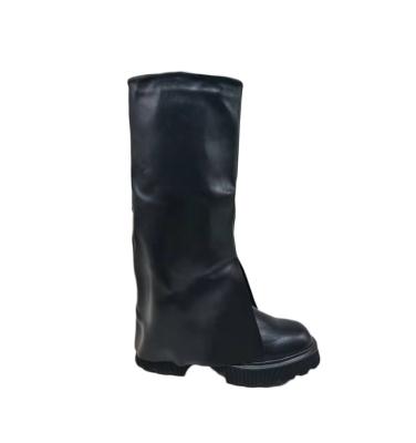 China Waterproof Over The Knee High Leg Boots Waterproof Women Shoes Leather Long Thigh Boots for sale