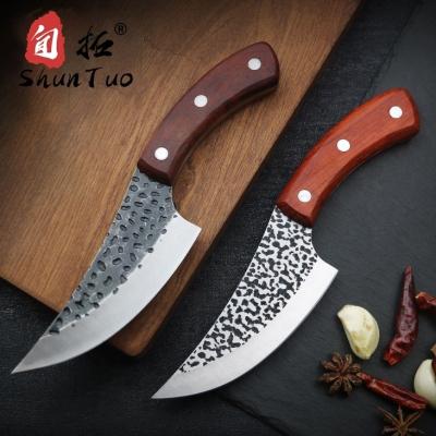 China Viable Professional Serbian High Carbon Steel Hand Forged Cleaver Kitchen Viking Cleaver Boning Knife Butcher Chef Knives for sale