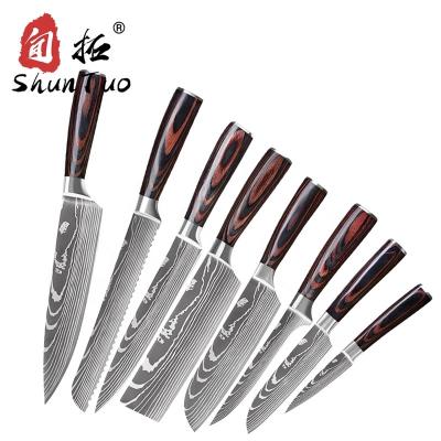 China Viable kitchen chefs knife set Damascus knife kuchenmesser cozinha de facas de cuisine Para chef knife cocina de cuchillos knives for sale