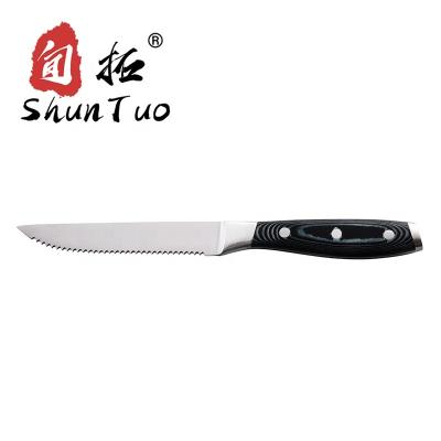 China MOV 5CR15 Micarta Steak Tabletop Viable Professional High Quality Custom Hand Chinese Kitchen Knife Steak for sale