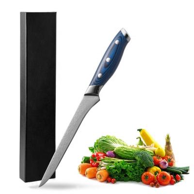 China Sustainable Flexible Tinderala 6 Inch 67Layers Damascus Stainless Steel Kitchen Boning Knife Meat Fish Poultry Chicken With Handle Group Of Ten for sale