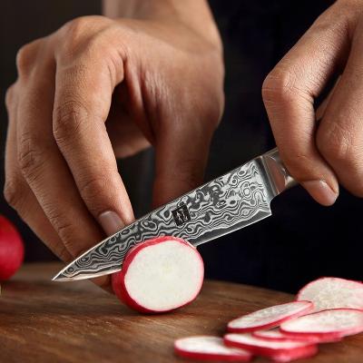 China GIF Box Viable 3.5inch Damascus Lightweight Japanese Steel Paring Kitchen Knife for sale