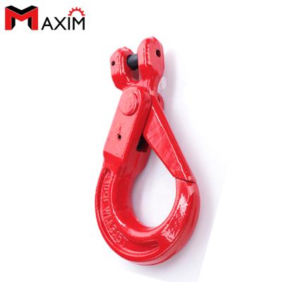 China Heavy Industry Drop Forged Alloy G 80 Self Locking Clevis Hook With Handle Latch for sale