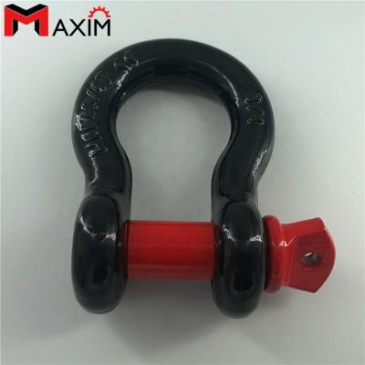 China Heavy Industry Heavy Industry Off Road Truck Rustproof Heavy Duty Emergency Tow Strap D Ring Shackle for sale